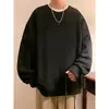 Coleção Primavera/Outono 2026: Moletom Oversized com Gola Redonda para Homens, Novo Estilo Primavera/Outono, Blusa de Manga Longa Lisa para Casais