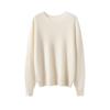 Suéter de cachemira para mujer, cuello redondo, 100% cachemira de montaña, otoño e invierno, nueva prenda de primera línea, suéter de punto de manga larga sin costuras.