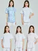 Uniforme Médico Ropa de Enfermera Conjunto Dividido Primavera y Verano Estampado Cuidado Estomatología Hospital Ropa de Trabajo Corta Ropa de Belleza