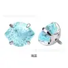 Fábrica de Joyería para Piercings Binks Vende al por mayor Varios Tipos de Aretes Azules Brillantes de Circonia 5A y Accesorios de Repuesto para Studs de Labio