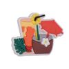 Vacaciones de Verano Plástico Blando de PVC Hebilla Decorativa Desmontable de Gota Zapatos con Agujeros Estilo Hawaiano Hebilla de Zapato de Flor Accesorios DIY en stock