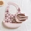 Conjunto de Alimentação de Silicone para Bebê, Tigela de Alimentação à Prova d'Água, Garfo e Colher Macios, Resistente a Altas Temperaturas, Atacado Dropshipping