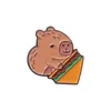 Nuevo Broche Lindo de la Serie Capibara Set Creativo y Único de Insignias con Forma de Caricatura de Capibara