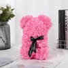 Urso de Rosa 25cm Presente de Natal e Dia dos Namorados Urso de Flor de Espuma Urso de Flor Imortal Feito à Mão Venda Direta da Fábrica