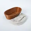 Cesta de fermentación de pan de imitación ratán de color oscuro, cesta de fermentación tejida de PP de grado alimenticio para panaderías, herramienta grande para hornear comercial