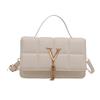 2026 Moda Nueva Color Sólido Elegante Moderno Versátil Bolso de Hombro Bolso Cruzado Bolso Cuadrado Pequeño para Mujer