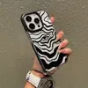 Funda de Teléfono con Patrón de Cebra Blanco y Negro Más Vendida Transfronteriza para iPhone 16, Estilo Minimalista, Funda Suave Anticaídas de Cobertura Total para Apple 17 Pro