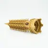 Emperador Wenchang de Latón Cabeza de Dragón Pagoda Wenchang Ornamento Hexagonal de Trece Pisos para Escritorio Decoración Artesanía China Venta al por Mayor