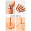 Gancho, Base Redonda, Tornillos, Soporte de Piso de Tres Patas, Accesorios Simples, Madera de Haya, Madera de Pino, Perchero