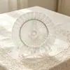 Plato de Vidrio de Cristal Estilo Nórdico de Comercio Exterior, Plato de Cena Redondo Estilo Occidental, Platos de Alto Valor, Venta al por Mayor, Directo del Fabricante