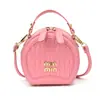 Bolsa Pequena Redonda Plissada com Design de Letra, Bolsa de Ombro e Transversal Mini da Moda e Versátil, Nicho Transfronteiriço para Meninas