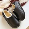 Chinelos de Algodão Impermeáveis All-Inclusive para Homens no Outono e Inverno, Sapatos de Algodão Quentes de Pelúcia Antiderrapantes com Solado Grosso com Forro de Fleece para Mulheres