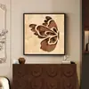 Arte de parede de sala de estar vintage estilo francês, pintura de armário de entrada com borboleta e floral, pintura decorativa retro de alta qualidade para sala de jantar e quarto