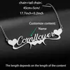 Collar Personalizado con Colgante de Letra Inglesa de Acero Inoxidable Transfronterizo Europeo y Americano Estilo de Moda Cadena Versátil para la Clavícula