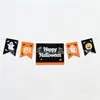 Banderas de Halloween de Venta Caliente Transfronterizas, Banderines Decorativos de Calabaza Fantasma Murciélago, Decoración de Escena para Fiestas de Bar