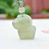 Colgante Atrae-Dinero de Jade Hetian de Xinjiang, Material de Qinghai, Colgante de Jade Caballo del Zodiaco para Pareja, Transmisión en Vivo, Al por Mayor en Stock
