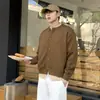 Suéter cárdigan de dos piezas falsas estilo retro americano Feiyingji para hombre, color liso de otoño e invierno, estilo casual unisex, tejido para pareja