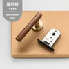 Nuevo Cerradura de Puerta Invisible de Madera de Nogal Estilo Chino, Cerradura Vintage de una Lengüeta para Dormitorio Interior, Cuarto de Almacenamiento, Puerta Oculta, Manija de Puerta Oculta
