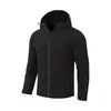 2026 Nueva Chaqueta con Capucha Sólida Simple para Hombre Cortavientos Ligera Transpirable Chaqueta de Montañismo y Esquí Top Versátil