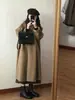 Abrigo de Lana para Mujer 2025 Otoño e Invierno Nuevo Abrigo de Lana Vintage Estilo Hepburn Petite Coreano de Longitud Media Ropa de Abrigo