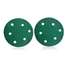 Venta al por mayor del fabricante Papel de lija para pulir de 4/5/6/7 pulgadas Resistente al desgaste Película de poliéster verde Almohadillas abrasivas