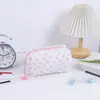 Bolsa de Cosméticos para Cuidados com a Pele Leve de Grande Capacidade com Laço Fofo Estilo Japonês de Viagem Fácil de Guardar