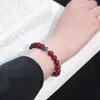 Pulsera de Cinabrio Fabricante Mayorista Estilo Arcilla Morada Pulsera de Cinabrio Venta Directa Transmisión en Vivo Nuevo Estilo Chino