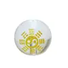 Fabricante de Cuentas Sueltas Cristal Blanco Tallado Estampado Dorado Tai Chi Bagua Cuentas Redondas Cuentas Espaciadoras Pulsera DIY Joyería de Cuentas de Cristal