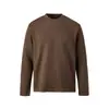 FEE THE END Sudadera Cálida de Forro Polar Fino de Manga Larga Redonda Suelta de Otoño Invierno para Hombre Capa Base WY386