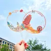 Abanicos transparentes personalizados para lugares escénicos, abanicos de dibujos animados de PVC, abanicos de formas especiales para estilo universitario, abanicos publicitarios de apoyo a celebridades