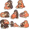 Celebridade da Internet Macaco Desenho Animado Patch de Borracha Macia PVC Macaco Soco Japonês Acessórios Planos Peças para Joias DIY
