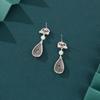 Pendientes de plata de ley S925 con filamento esmaltado y flor de peonía china de estilo étnico vintage, joyería antigua para mujer.