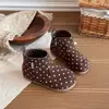 Botas Chelsea de camurça da moda estilo coreano para meninas, nova coleção outono/inverno 2026, botas de cano curto estilosas com poá, botas curtas estilo Birkenstock retrô