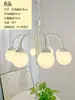 Lámpara de araña estilo crema francesa ligera, de mediados de siglo, popular en internet, de bola de cristal, para dormitorio, lámparas vintage sencillas para sala de estar principal