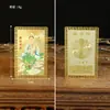 Nova Coleção de Cartas Estilo Tibetano Manjushri Avalokiteshvara Tara Verde Jambhala Amarelo Cor Metálica Pintada Auspiciosa Portátil