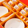 Yilu Set Creativo de Vajilla de Cerámica Platos Cajas de Regalo Actividades de Inauguración de Empresa Se Venderán Pequeños Regalos Regalos de Acompañamiento
