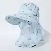 Sombrero de Sol con Protección UV para Mujer, Ala Ancha, Protección para Cuello y Cara, Malla Transpirable, Sombrero de Sol para Recolección de Té al Aire Libre