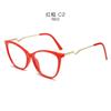 Óculos Poligonais Tendência Micro Cat-Eye Que Podem Ser Equipados com Lentes de Grau ou como Óculos Normais, Estilo Coreano, Bloqueio de Cor, Armações com Bloqueio de Luz Azul