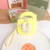 Funda para Auriculares de Lana Rellena de Dibujos Animados Tejida a Mano Funda para Auriculares de Lana Mini Monedero Bolsa de Almacenamiento