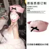 Lindo gorro marinero rosa con lazo, estilo coreano, combina con todo, dulce boina JK de verano para niña, gorro azul marino, gorro volcado.
