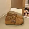 Mules Versáteis Retrô com Aumento de Altura Oculto e Solado Grosso para Mulheres, Fivela de Couro, Sapatos Casuais para Preguiçosos 2026, Uso Dupla Face, Slip-Ons de Outono
