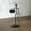 Adorno de Candelabro de Hierro Forjado Estilo Europeo Decoración Creativa para Sala de Estar Portavelas Prop para Cena Romántica a la Luz de Velas en Restaurante
