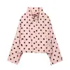 Atacado de Roupas Femininas Transfronteiriças Primavera 2026 Novo Estilo Europeu e Americano Moda Casual Solta Manga Longa Jaqueta Rosa com Bolinhas