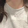 Collar Pink Love para mujer, estilo japonés y coreano, sencillo, ligero, de lujo, moderno, con diseño de nicho, cadena de clavícula que combina con todo, 2023.