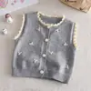 Colete infantil coleção outono 2026 novo estilo roupa externa para meninas colete estiloso bebê outono e inverno colete de tricô roupas infantis