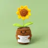 Produtos de Lã Acabados Transfronteiriços Lírio-do-Vale Vaso de Planta de Lã Presente Flor Artificial de Lírio-do-Vale de Três Cabeças Dia dos Namorados Aniversário Pequeno Presente