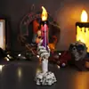 Luzes de Vela de Halloween, Luzes de Castiçal, Adereços de Decoração de Halloween, Luzes de Mão de Esqueleto, Luzes de Mão de Fantasma de Halloween, Enfeites Criativos