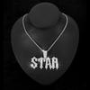 Collar de Aleación Ecológica Retorcida con Colgante Personalizado de Letra Estrella de Venta Caliente Transfronteriza Hip-Hop para Hombre Joyería Personalización