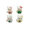 Novo Desenho Animado 3D Hello Kitty Feito à Mão DIY Cola de Creme Resina Acessórios Pingente Chaveiro Decoração Ornamento para Carro