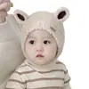 Gorros para Bebé Otoño e Invierno Estilo Coreano Lindos Gorros de Punto para Bebé Gorros de Lana Cálidos de Invierno con Protección para los Oídos para Hombres y Mujeres Bebés y Niños Pequeños